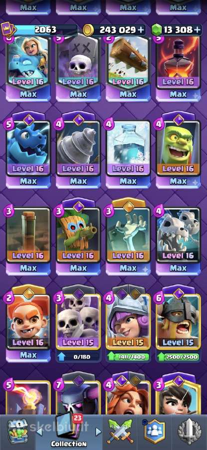 Clash Royale mobilaus zaidimo paskyra16 level - nuotraukos Nr. 8