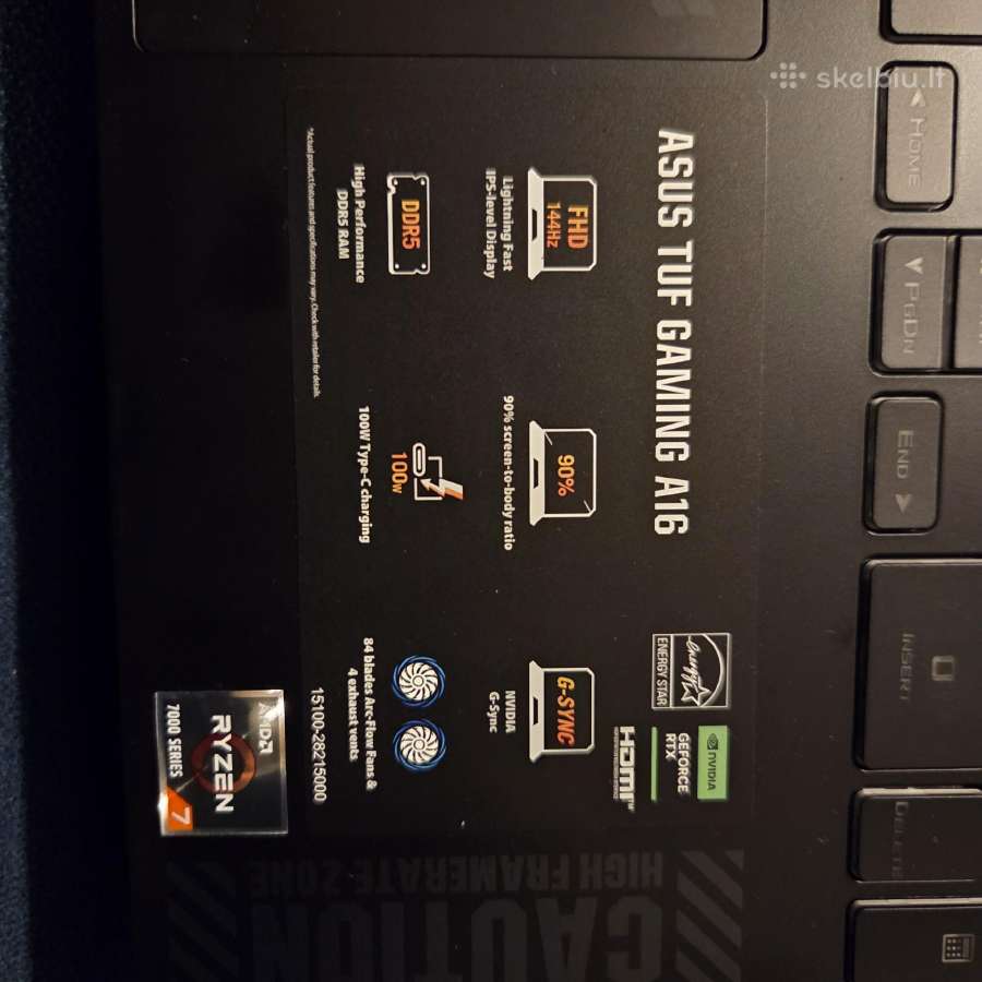 Asus tuf gaminga a16 - nuotraukos Nr. 3