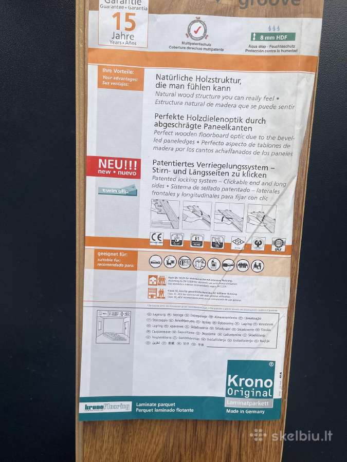 Vokiškas laminatas Krono original su V-grioveliu - nuotraukos Nr. 3