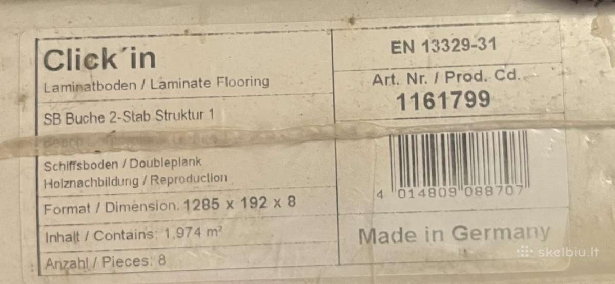 Vokiškas laminatas Clickin - nuotraukos Nr. 3