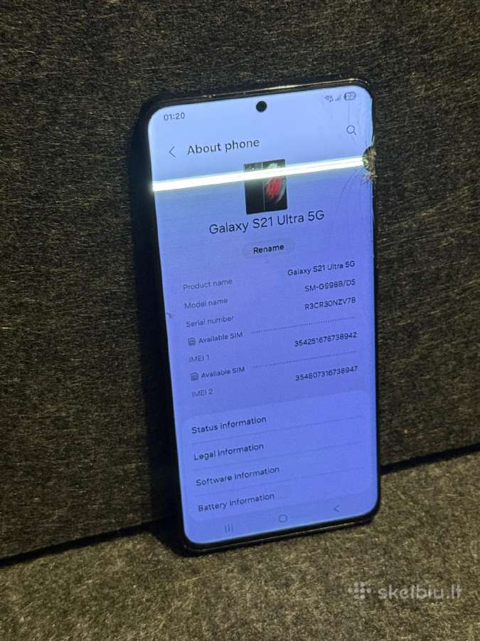Samsung S21 Ultra 5G Sm-g998b/DS 12/128 - nuotraukos Nr. 3
