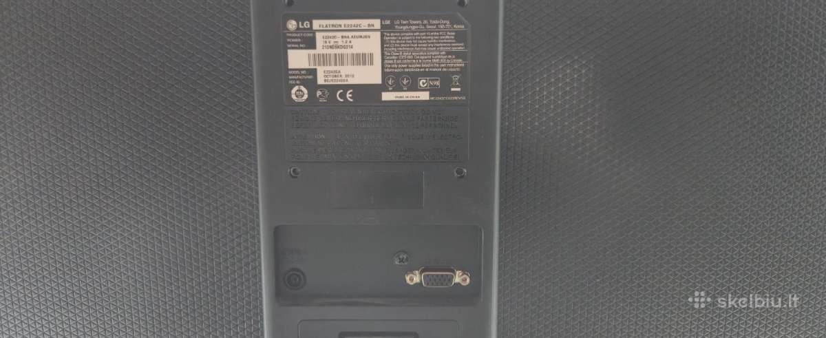 LG Flatron E2242c 21.5" Full HD monitorius Vga - nuotraukos Nr. 3