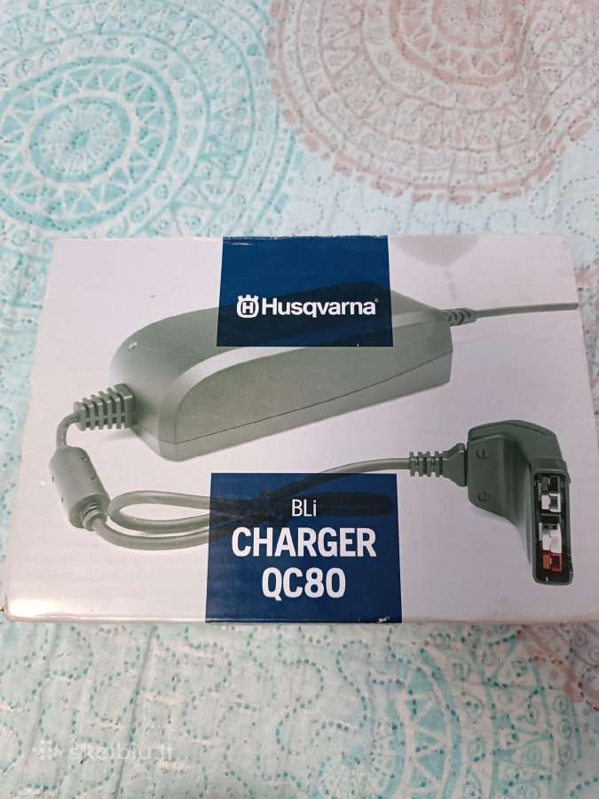 Husqvarna akumuliatoriai ir kroviklis - nuotraukos Nr. 4