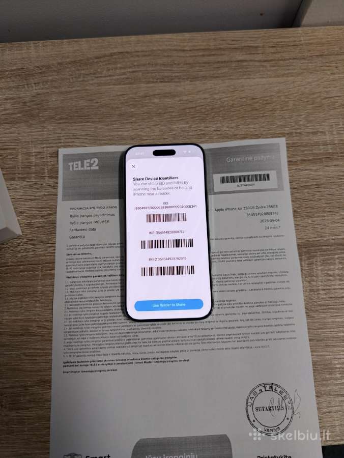 Kaip naujas Apple iPhone Air, 256gb Sky Blue - nuotraukos Nr. 11