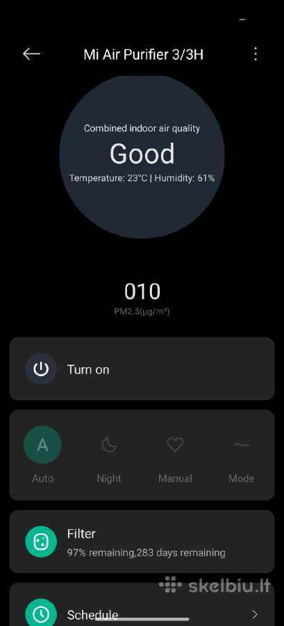 Xiaomi Mi Air Purifier 3h su nauju filtru - nuotraukos Nr. 4