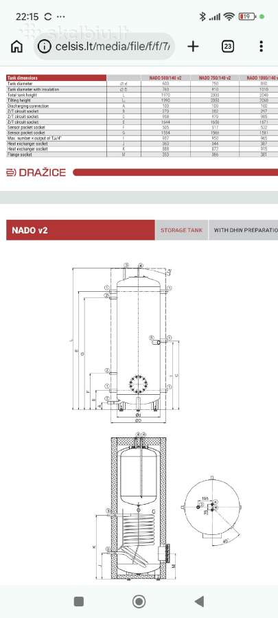Akumuliacine talpa Drazice nado 750 v2 -140 - nuotraukos Nr. 10