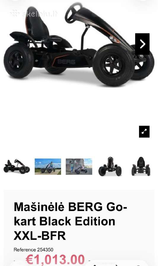 Parduodamas Berg Black Edition pedalinis kartingas - nuotraukos Nr. 8