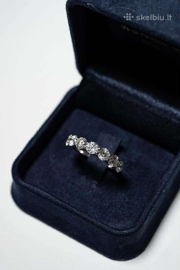 Žiedas natūralių deimantų juostelė 2.15ct - nuotraukos Nr. 3