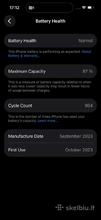 iPhone 15 Pro 128 GB Blue Tinanium – geros būklės - nuotraukos Nr. 4