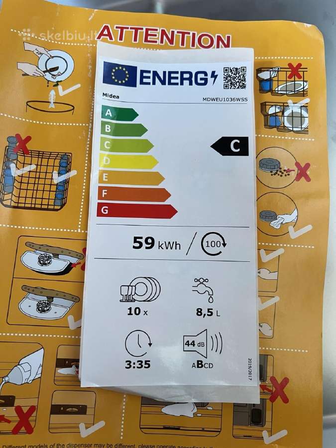 Midea 45cm indaplovė - nuotraukos Nr. 8