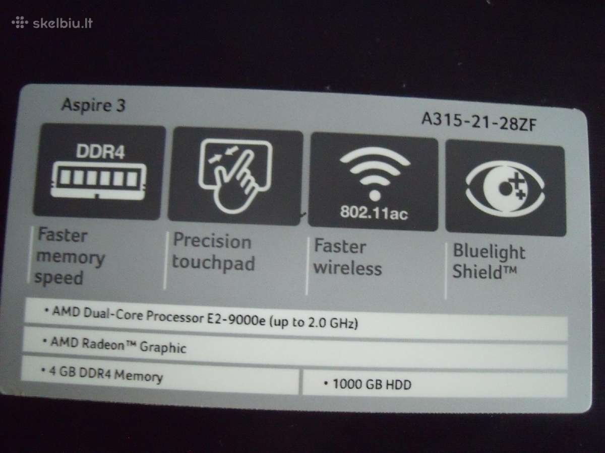Acer Aspire 3 A315-21 - nuotraukos Nr. 5