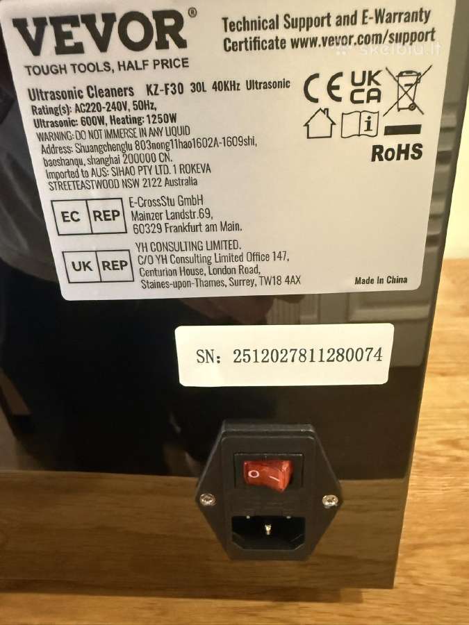 Ultragarsinė vonelė 30l su Degas - nuotraukos Nr. 9