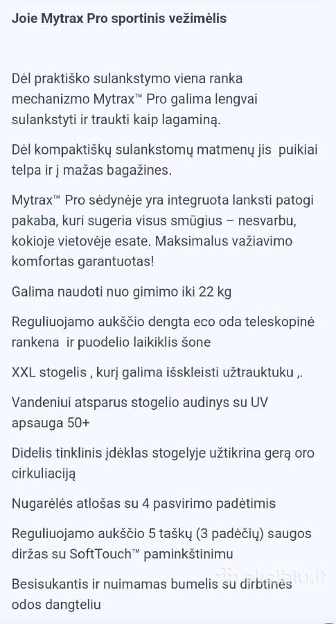 Vežimėlis iki 22 kg - nuotraukos Nr. 7