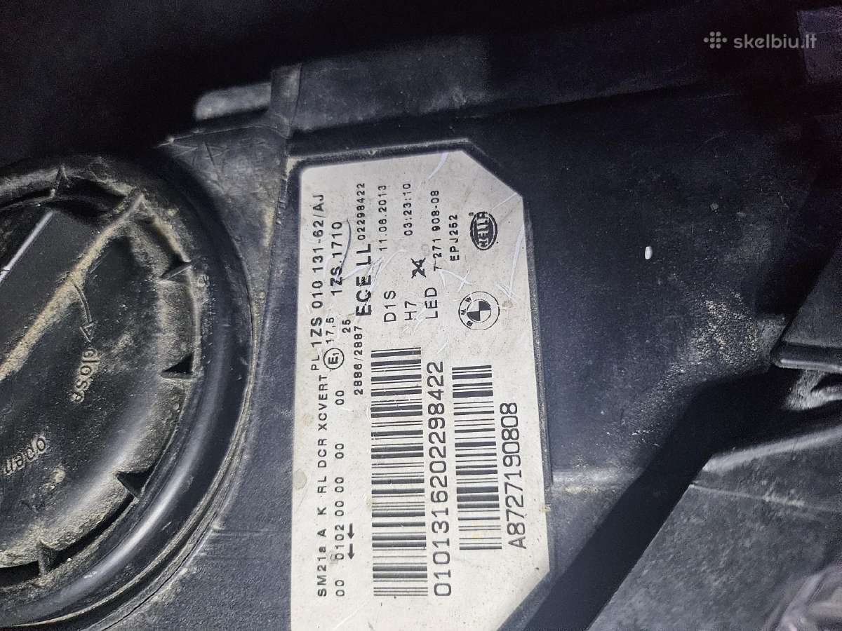 Bmw F10 lempa priekine desines puses dynamic xeon - nuotraukos Nr. 3