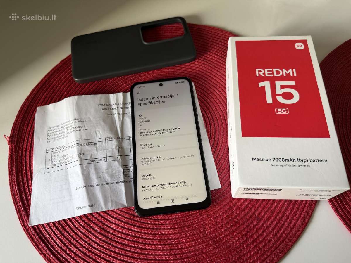 Xiaomi redmi 15 5G su garantija - nuotraukos Nr. 3