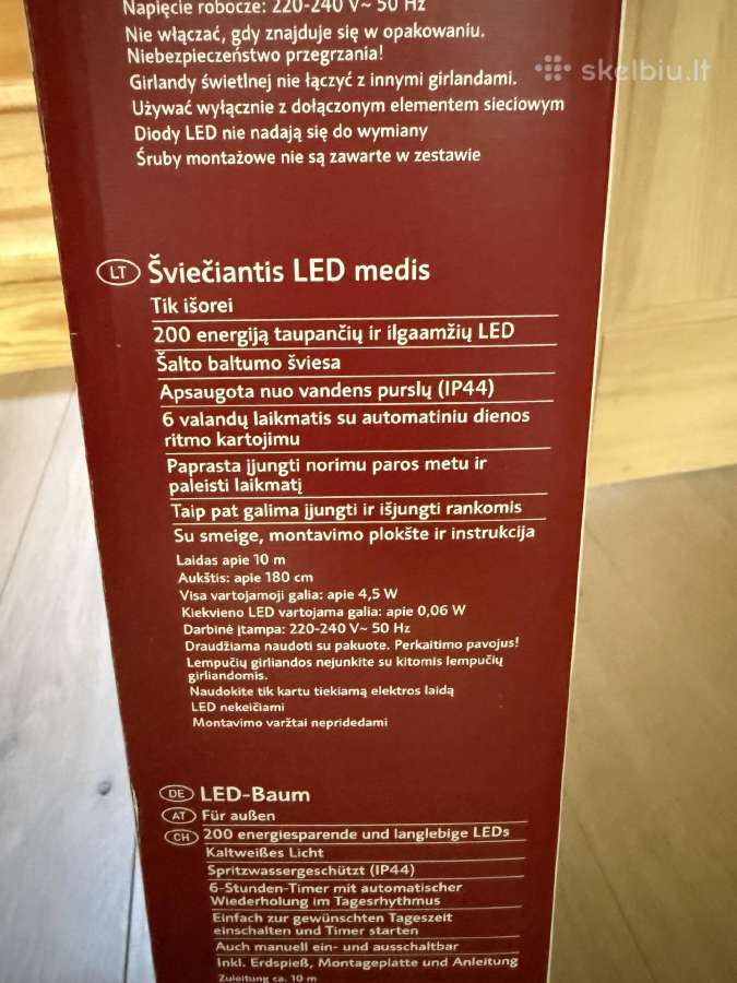 Melinera LED šviečiantys medžiai 180 cm, 200 LED - nuotraukos Nr. 7