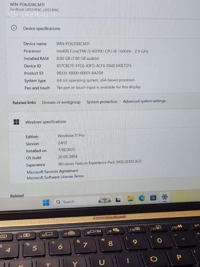 Asus Zenbook Ux533 - nuotraukos Nr. 9