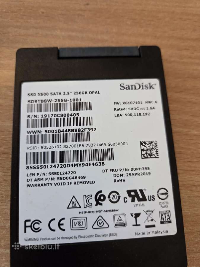 Parduodu SSD diskus 128 ir 256 - nuotraukos Nr. 4