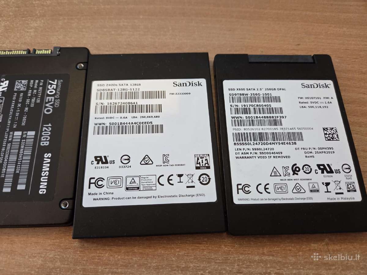 Parduodu SSD diskus 128 ir 256 - nuotraukos Nr. 3