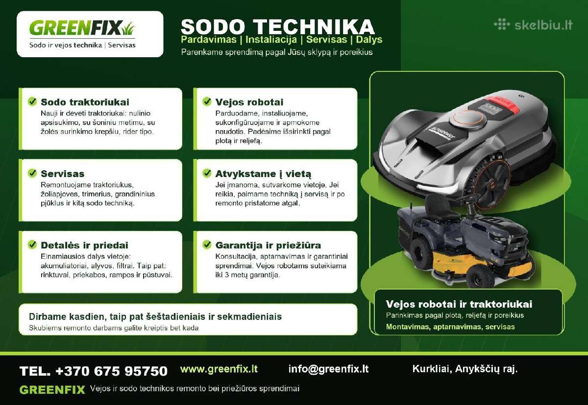 Sodo traktoriukų priedai - nuotraukos Nr. 8