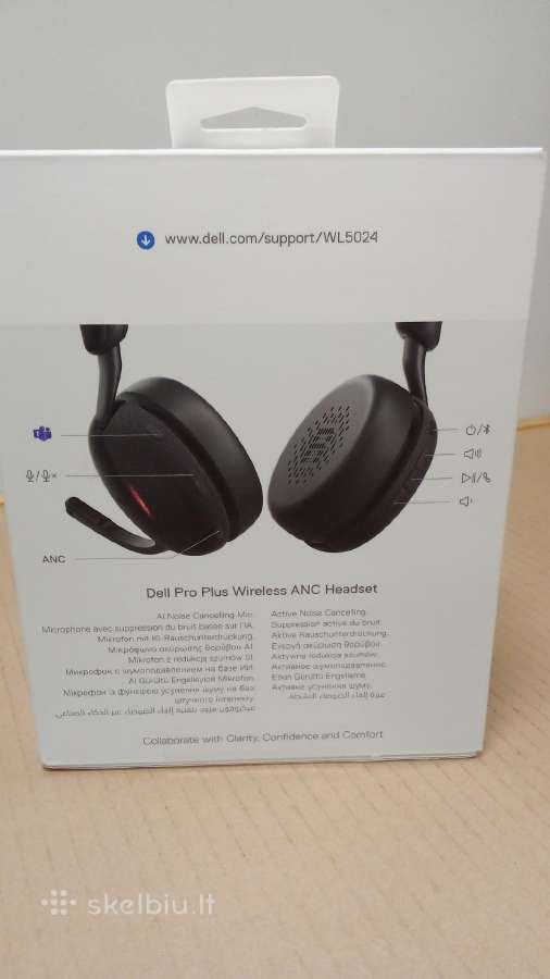 Belaidės ausinės Dell Pro Plus Wl5024, garantija - nuotraukos Nr. 2