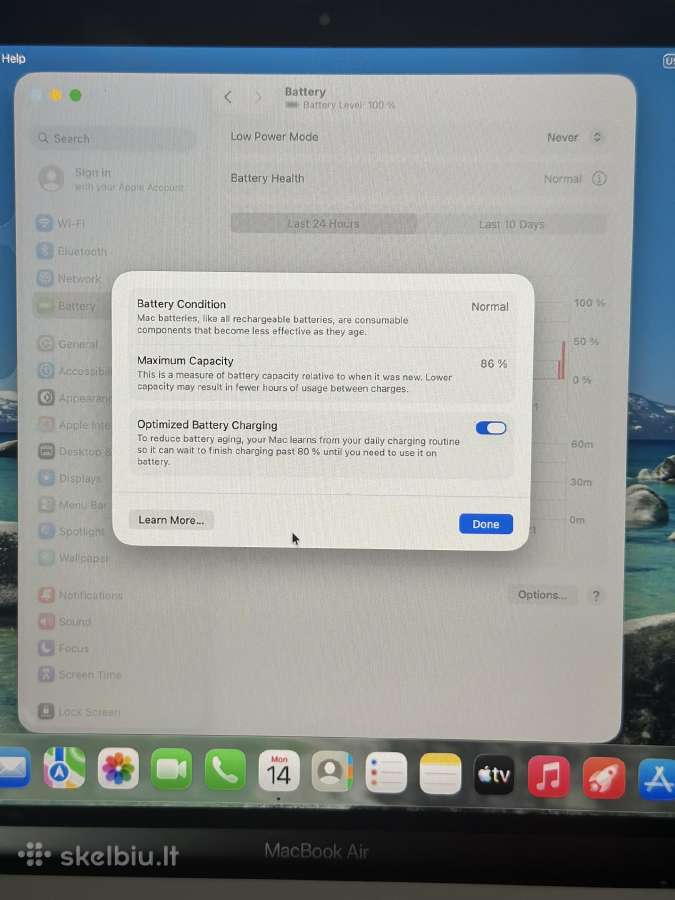 Apple MacBook Air 13 M1 / 8 GB / 256 GB - nuotraukos Nr. 6