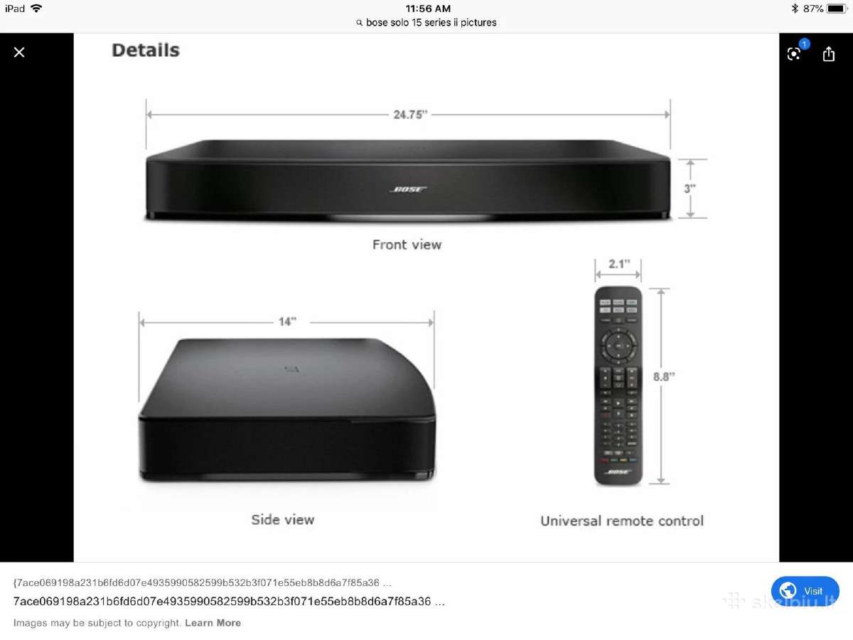 Bose solo 15 II soundbaras - nuotraukos Nr. 4