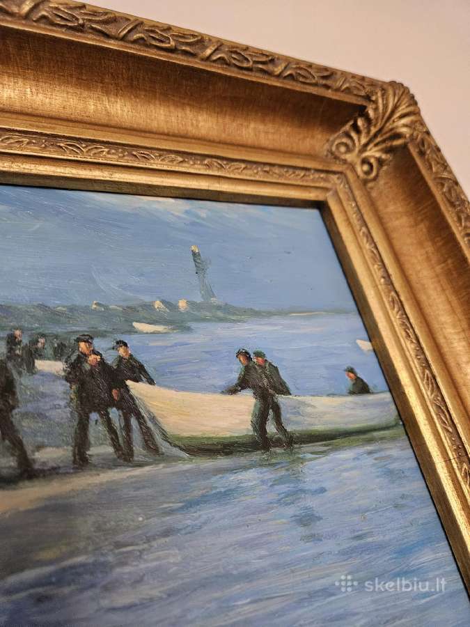 Antikvarinis paveikslas su rėmu 51x41 - nuotraukos Nr. 4