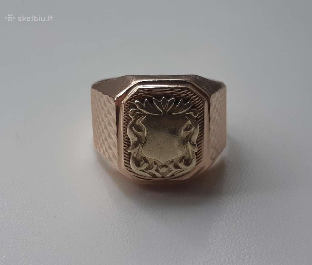Vyriški platus auksiniai žiedai 585/583praba - nuotraukos Nr. 2