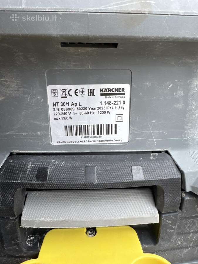 Karcher Nt39/1 statybinis dulkių siurblys - nuotraukos Nr. 2
