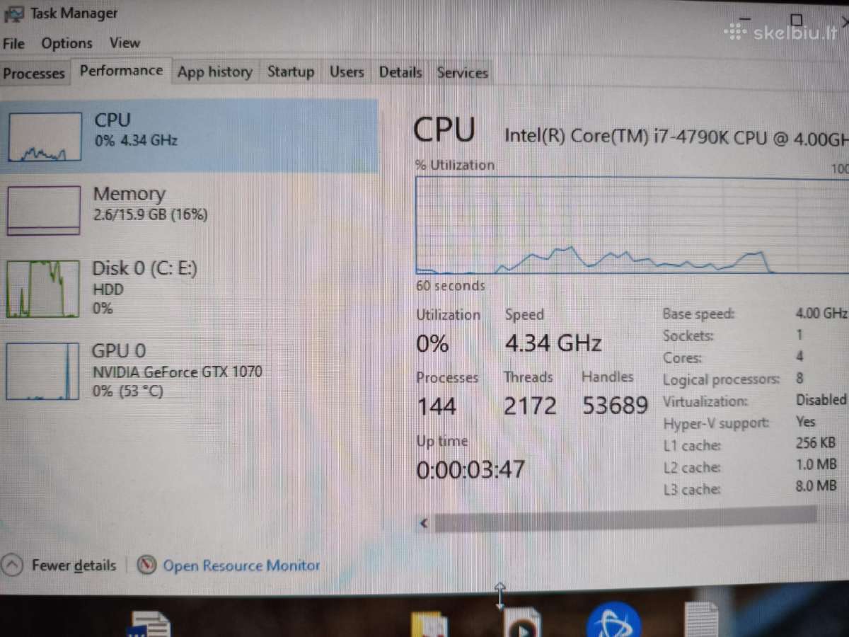 Gaming Pc i7-4790k/gtx 1070/16gb RAM - nuotraukos Nr. 4