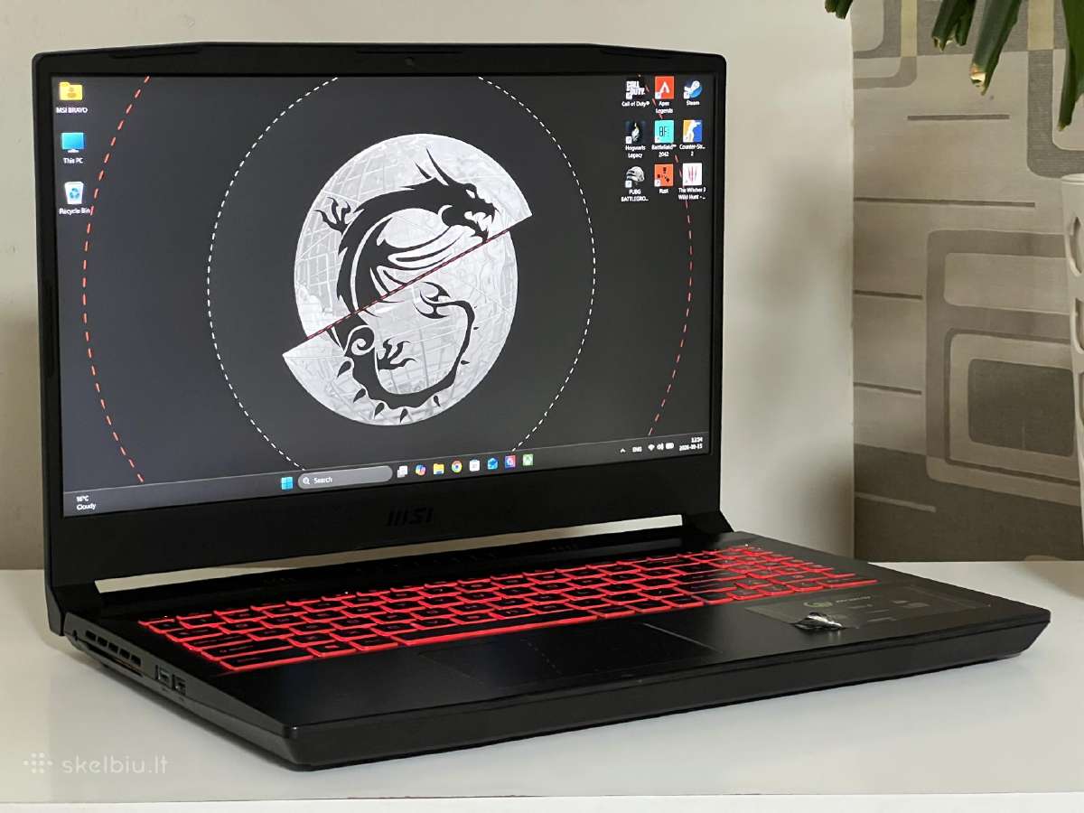 Parduodamas Msi Bravo su Rx 5500m, Ryzen 7, 144hz. - nuotraukos Nr. 2