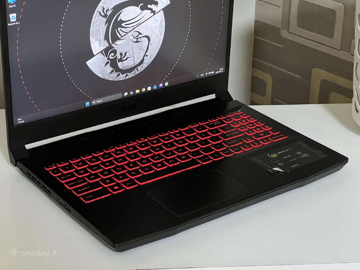 Parduodamas Msi Bravo su Rx 5500m, Ryzen 7, 144hz. - nuotraukos Nr. 3