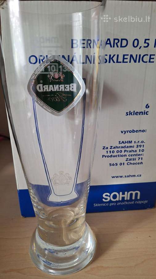 Čekiško alaus taurių pakuotė Bernard 6 vnt., 0,5 l - nuotraukos Nr. 2