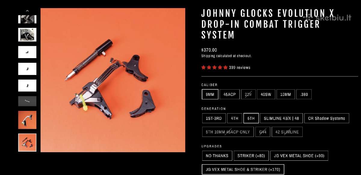 Nuleistukas Johnny Glock Combat trigger kit - nuotraukos Nr. 4