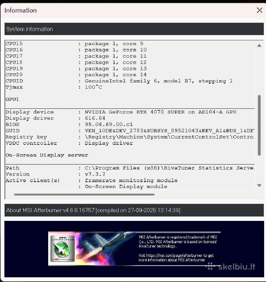 Asus 4070 Super Tuf Gaming Oc 12gb - nuotraukos Nr. 6