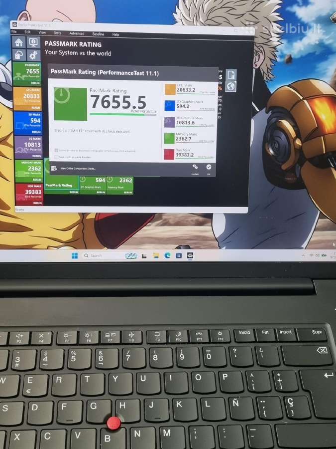 Lenovo Thinkpad X1 Extreme Gen 4 i7 16gb 512gb - nuotraukos Nr. 8