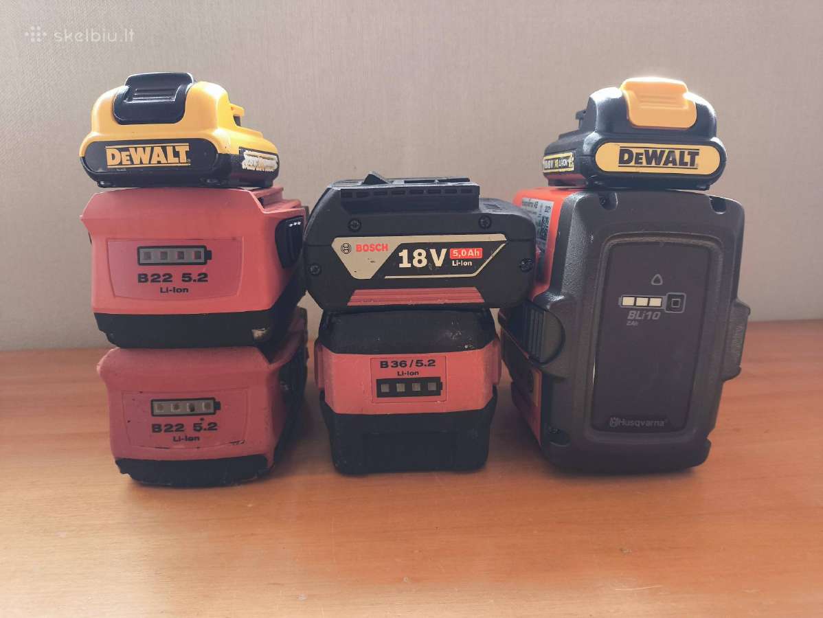 Beterijos Hilti, Dewalt, Bosch, Husqvarna - nuotraukos Nr. 4