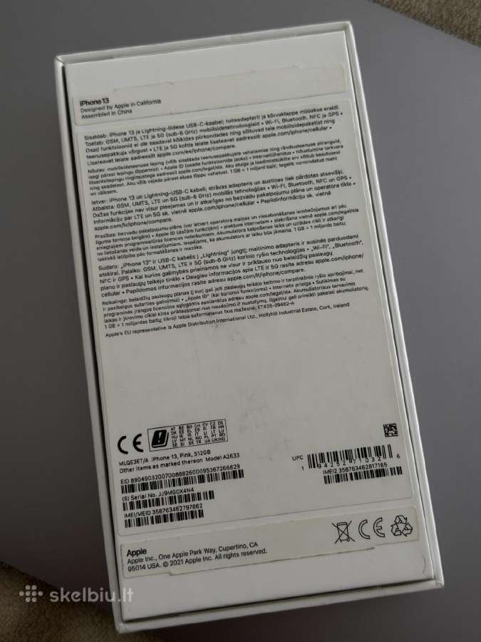 iPhone 13 rožinis 512gb - nuotraukos Nr. 2