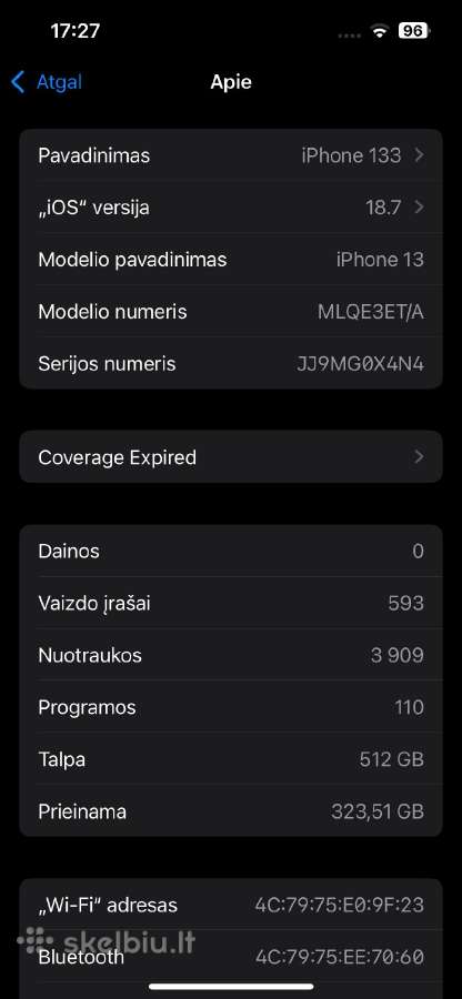 iPhone 13 rožinis 512gb - nuotraukos Nr. 6