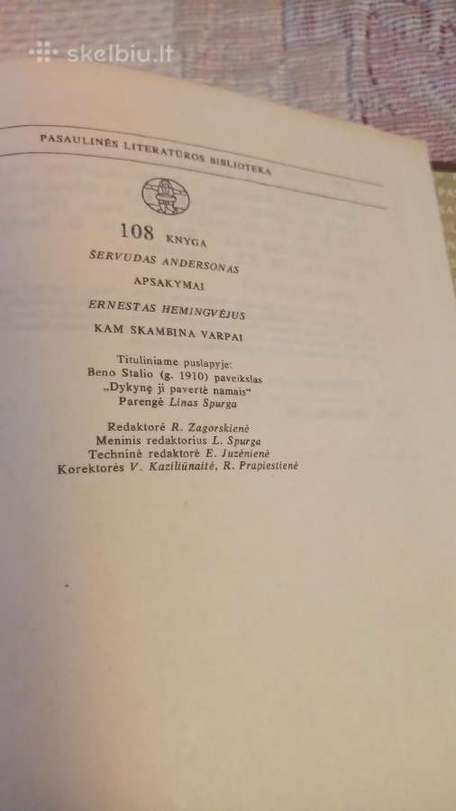 E. Hemingvėjus ir Š. Andersonas - nuotraukos Nr. 5