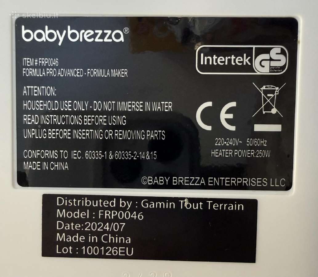 Baby brezza mišinuko ruošimo aparatas - nuotraukos Nr. 4