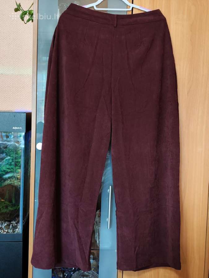 Italų gamybos velvetinės plačios kelnės XL/2xl - nuotraukos Nr. 2