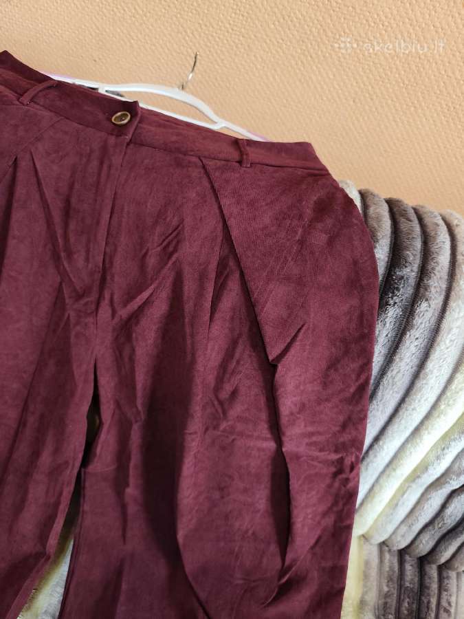 Italų gamybos velvetinės plačios kelnės XL/2xl - nuotraukos Nr. 4