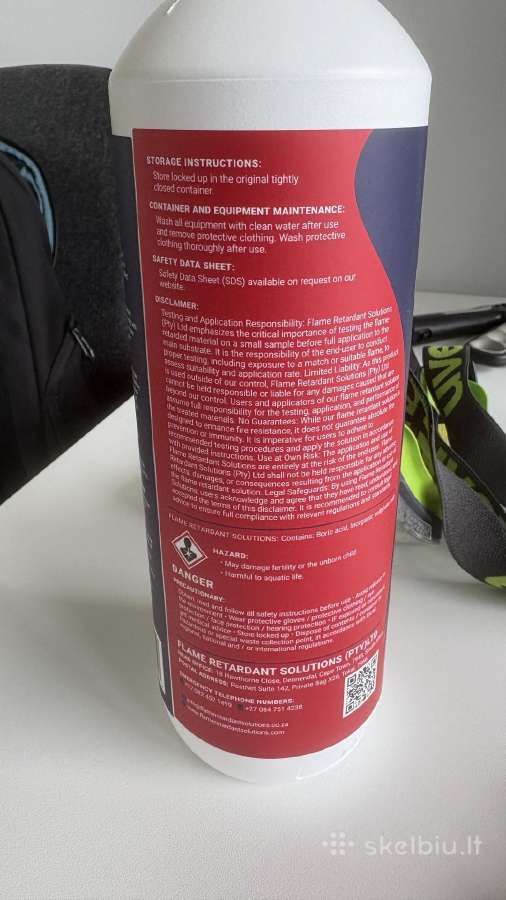 Flame Retardant Solutions – nedegus impregnantas - nuotraukos Nr. 3
