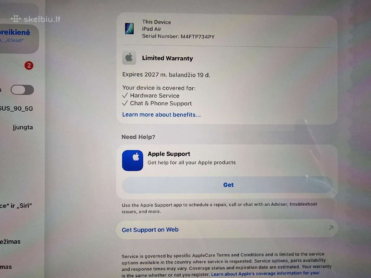iPad Air 13" M3 256gb + Apple Pencil Pro - nuotraukos Nr. 2
