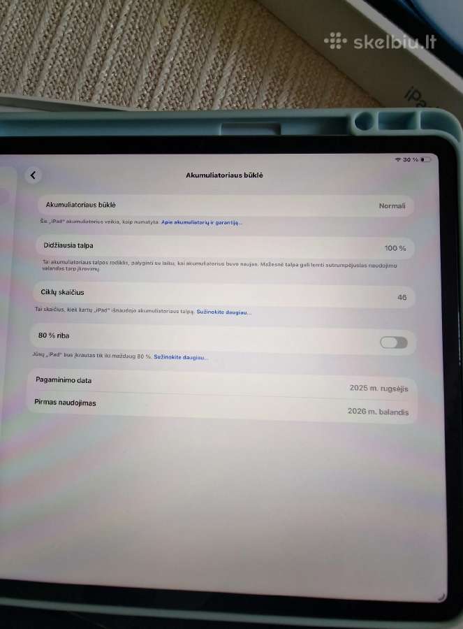 iPad Air 13" M3 256gb + Apple Pencil Pro - nuotraukos Nr. 2