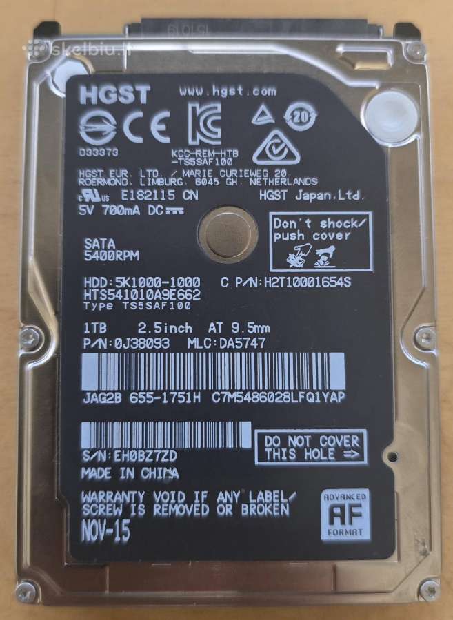 2.5" Sata HDD laptopams desktopams serveriams Nvr - nuotraukos Nr. 2