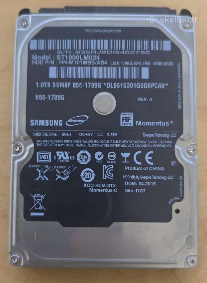 2.5" Sata HDD laptopams desktopams serveriams Nvr - nuotraukos Nr. 8