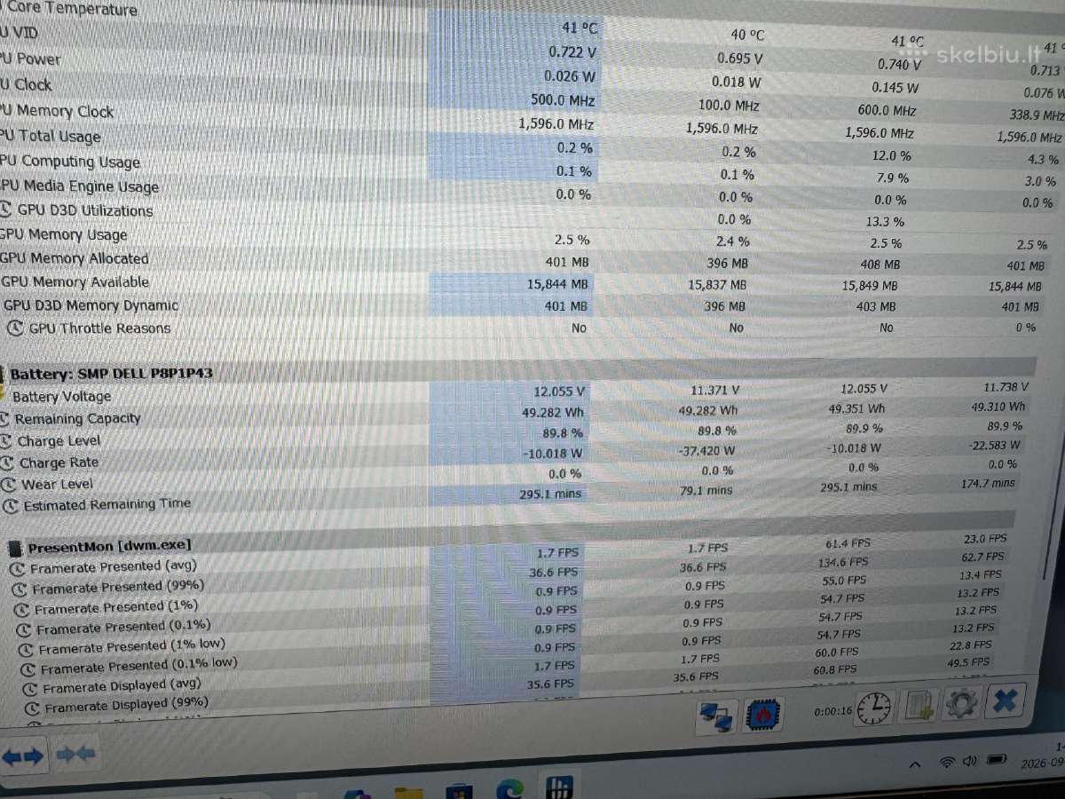 Dell Precision 5560 i7-11th/32gb RAM/t1200/1tb SSD - nuotraukos Nr. 9